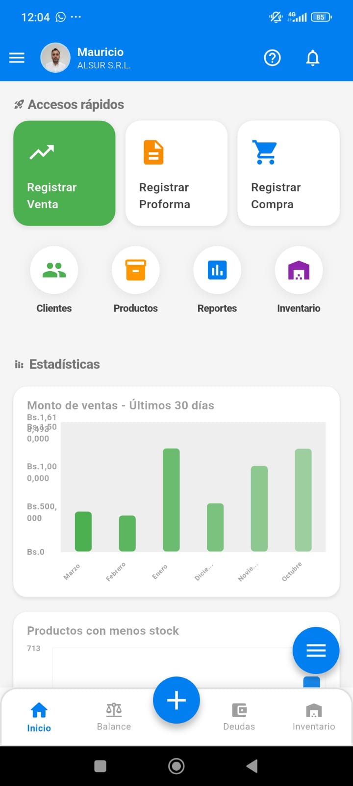 Control Facilito App - Inicio